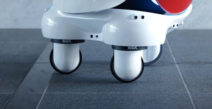 NSK develops Active Caster for service robot applications NSK‘s Active Caster can move in all directions, carry heavy loads and traverse gradients
