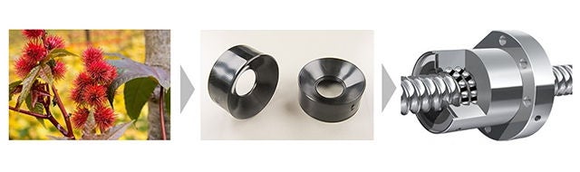 Ball Screw, bioplastic for the NSK S1 retaining piece El uso de bioplástico para la nueva pieza de retención S1 de NSK reduce la huella de carbono en un 90% a lo largo de su ciclo de vida