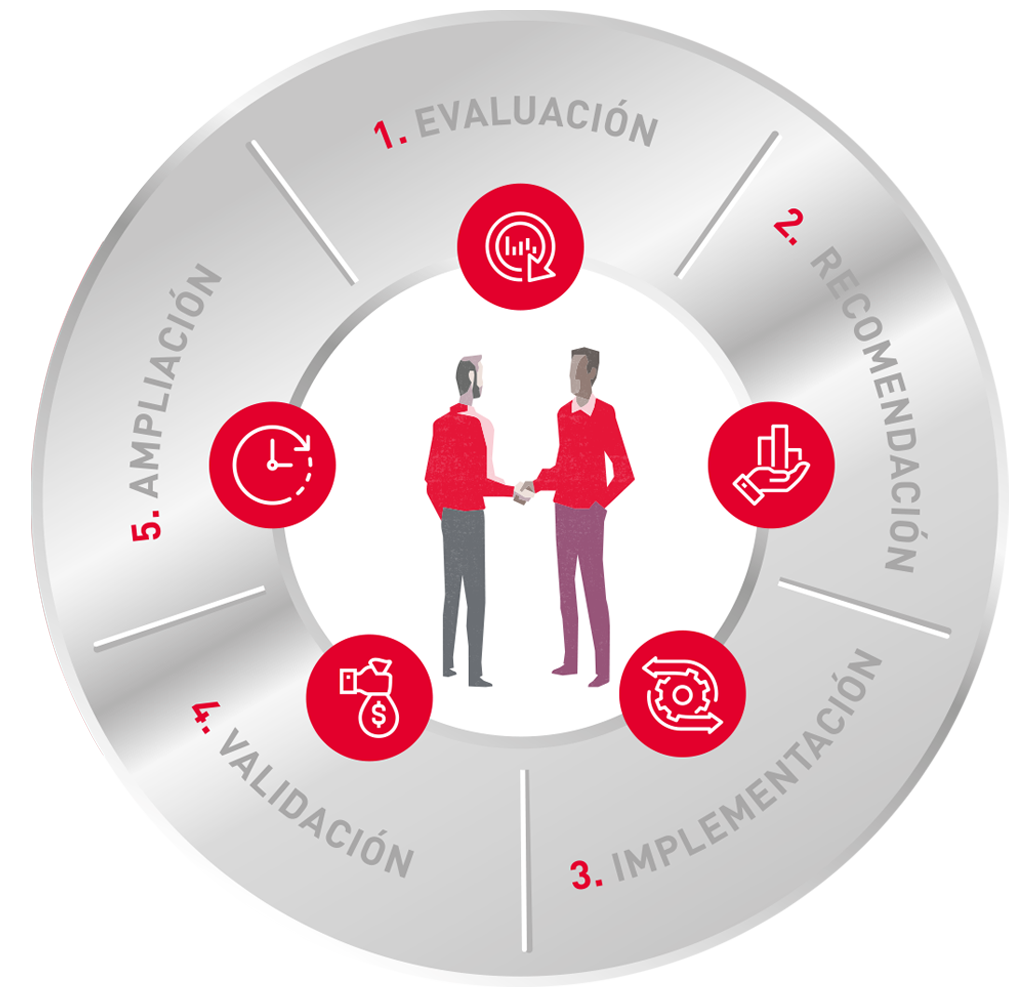 AIP Value Cycle AIP Value Cycle, Evaluation, Recommendation, Implementation, Validation, Extension, Spanish