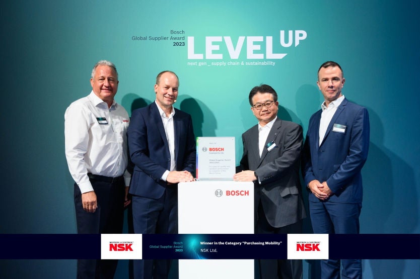 Superior quality and excellent performance were among the reasons cited for NSK’s success at the Bosch Global Supplier Awards 2023. Photo: Bosch, Superior quality and excellent performance were among the reason La calidad superior y el excelente rendimiento fueron algunas de las razones citadas para el éxito de NSK en los premios Bosch Global Supplier Awards 2023