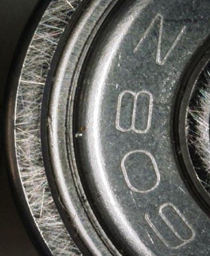 Counterfeit Bearing, Close-up Close-up of a counterfeit bearing